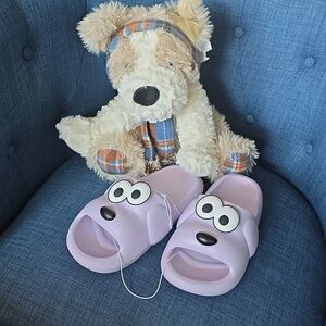 Purple Cartoon Slide Sandals